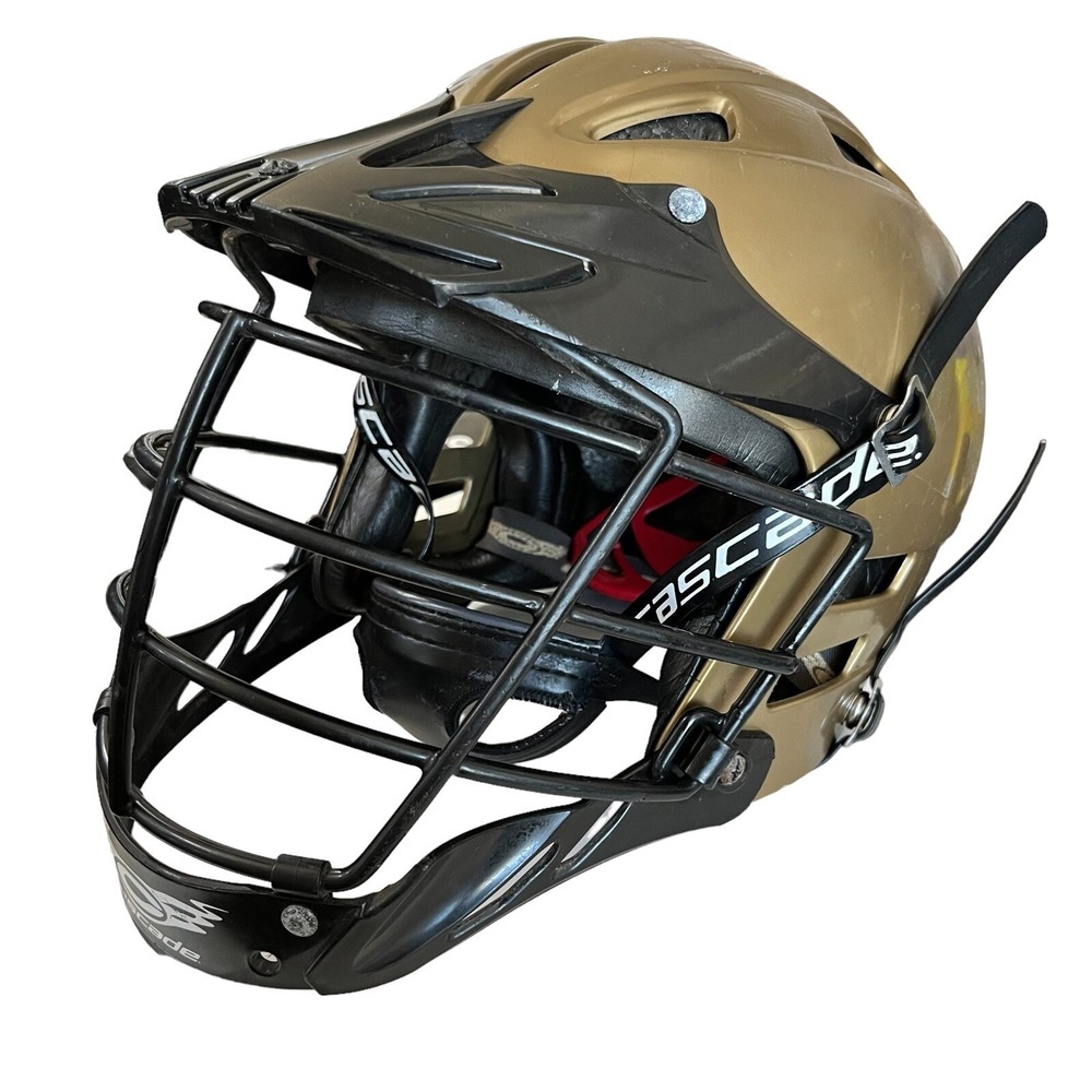 Cascade CPV Youth Lacrosse Helmet XXS Vegas Gold Metal Facemask Cage NOCSAE
